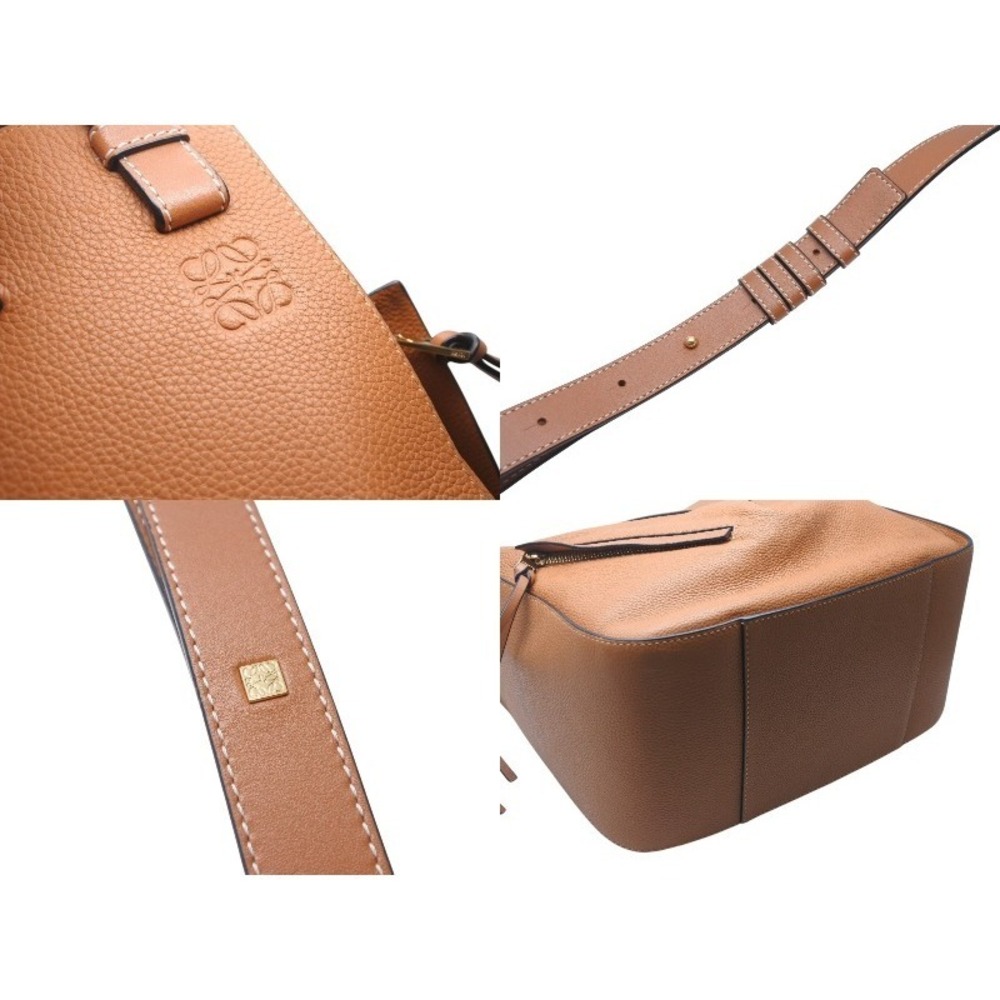 Loewe Shoulder Calfskin Hammock Handbag Brown Soft Bag Grained - Picture 4 of 8